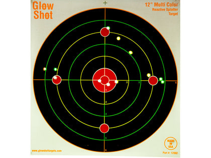 Glow Shot 12 Heavy Card Target 25 Pk