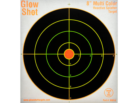 Glow Shot 8 Heavy Card Target 25 Pk