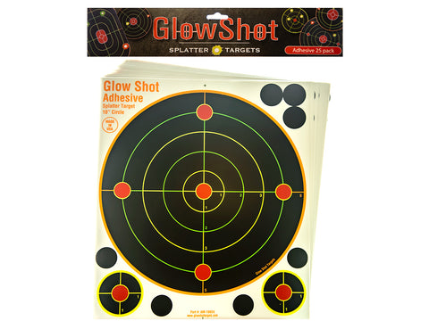 Glow Shot 10 Adhesive Target 25 Pk