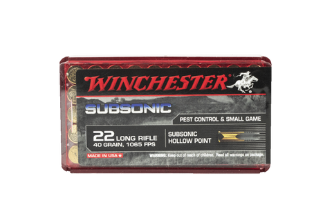 Winchester Subsonic 22LR 40gr HP