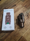 Olight BALDR Pro 1350 lumen rail mount light with green laser Tan