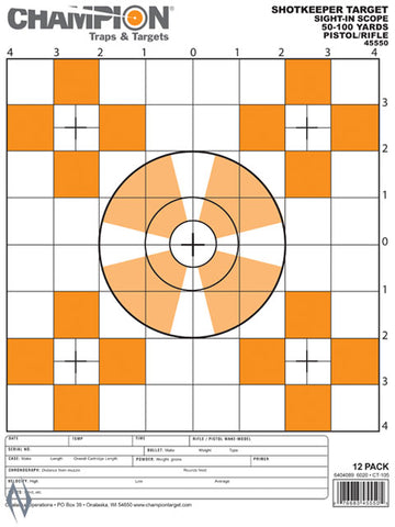 CHAMPION TARGET SHOTKEEPER SIGHT IN SC SM 12 PACK